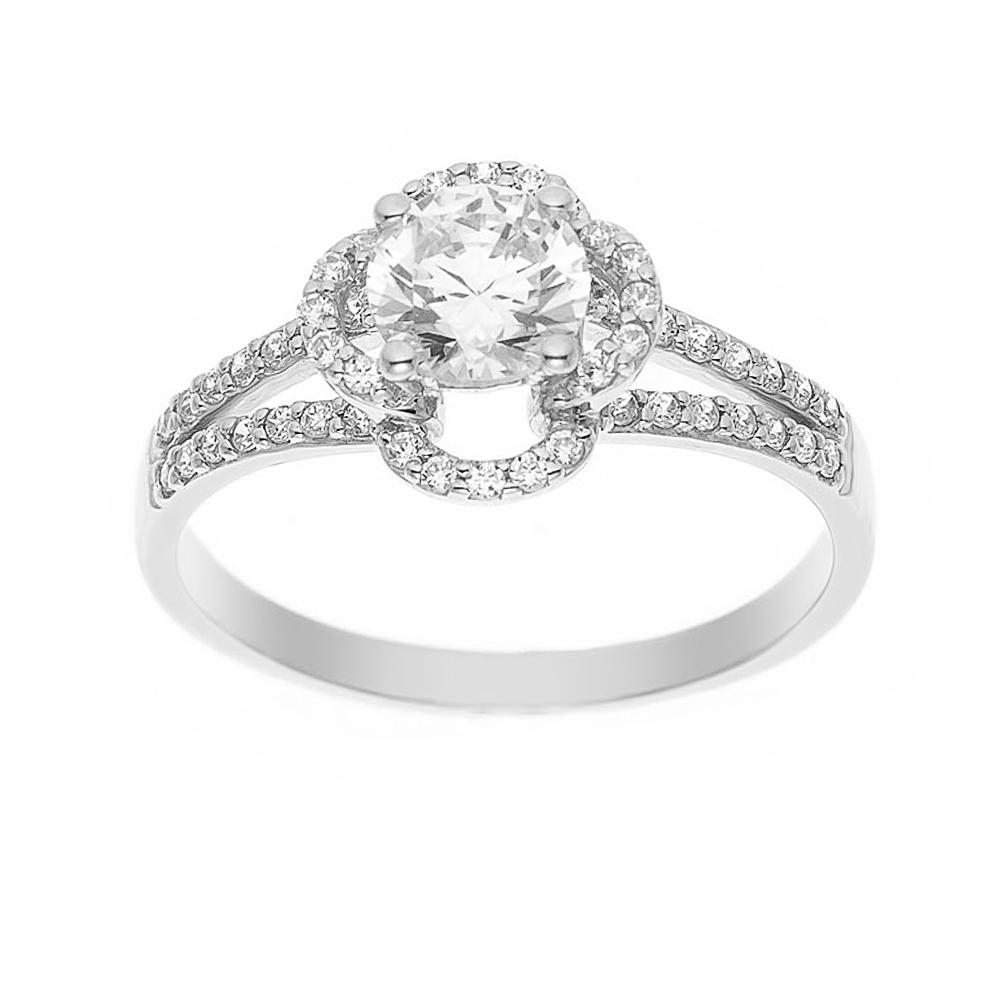 Solitaire 8 mm zirkonium en zilveroxiden 925 - fantastisch