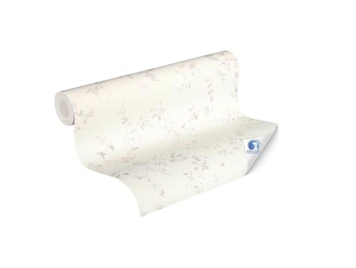 Livingwalls papier peint DESIGNDROP - papier peint intissé préencollé floral en crème\, violet - 10\,05m x 0\,53m - papier peint petites fleurs pour chambre à coucher -784971