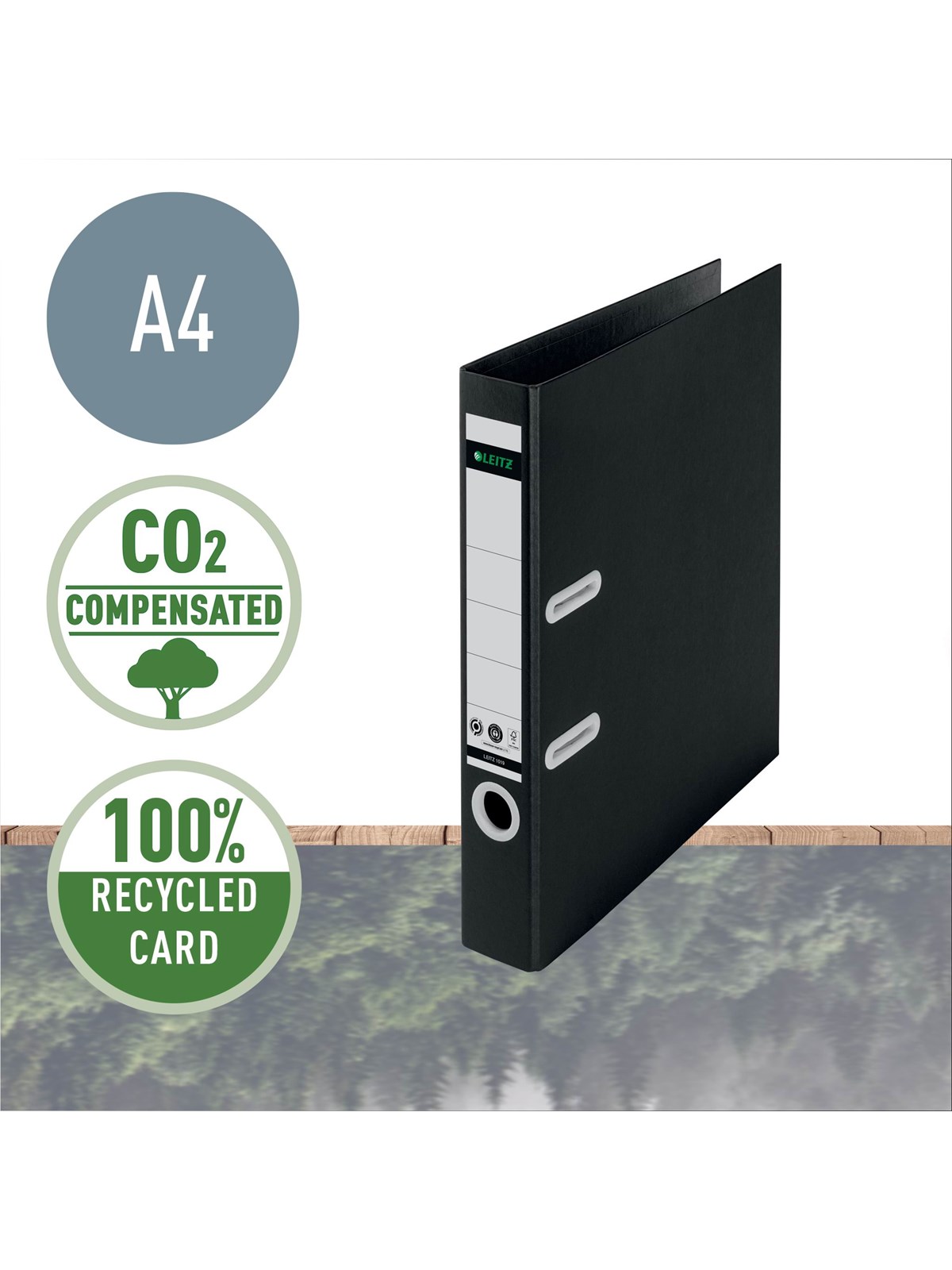 Leitz Qualitäts-Ordner 180° Recycle, Schwarz