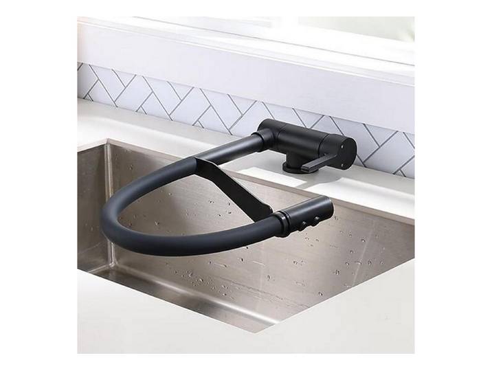 LuxusKollektion Küchenarmatur Küchenarmatur Klappbar 360° Schwarz (1-St)