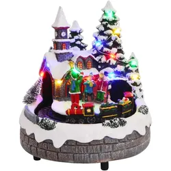 vidaXL Weihnachtlicher Tischdekoration Mehrfarbig 16 x 16 x 19 cm Harz