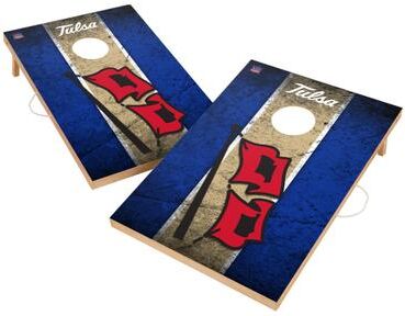 Skip's Garage Vintage Tulsa Golden Hurricane 2x4 Tailgate Cornhole Boards
