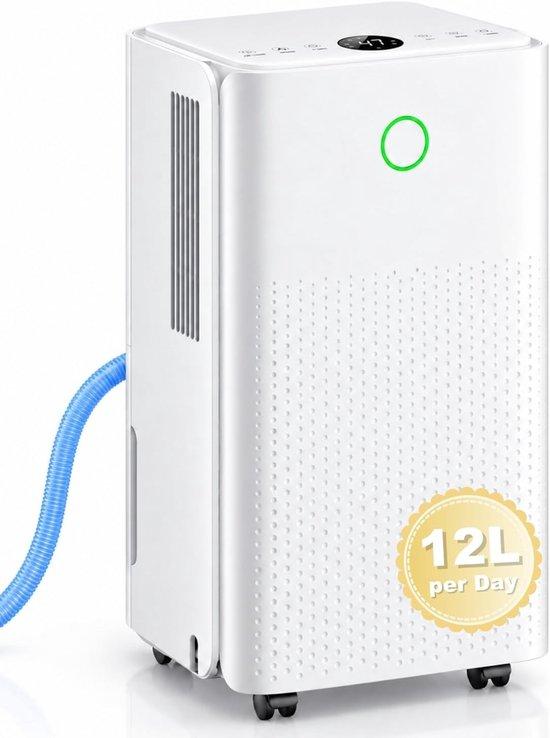Luftentfeuchter - Klassisches Weiß - 12 Liter pro Tag - Elektrischer Entfeuchter mit 2,2 Liter Tank - Für den Hausgebrauch