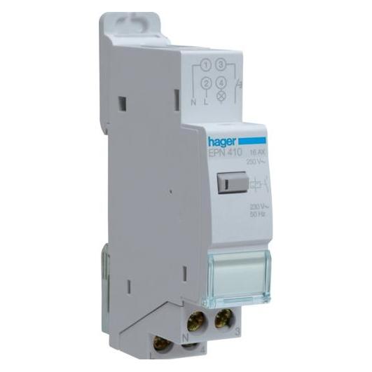 Hager Latching relay elektronic 1no 230v (EPN410)