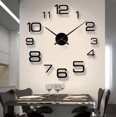 Inspire Picks Modern 3D DIY Wall Clock Large Acrylic Mirror Sticker Quartz Decors 015b