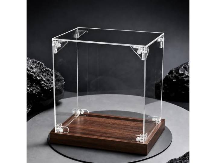 Acryl Vitrine Hohe Staubschutz-Vitrine (10–55 Cm), Einfach Zu Montieren Acryl-Würfelhaube, Steckverbindungen, 2 Mm Materialstärke; Geeignet Für Puppen, Kronen, Kunsthandwerk, Parfüm