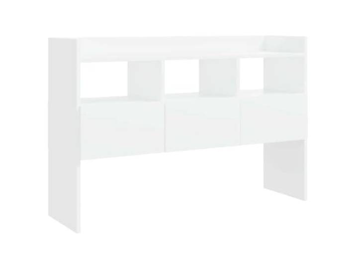 GHVBNMF Sideboard Weiß 105x30x70 cm Kommode mit Schubladen & Fächern Beistellschrank für Wohnzimmer und Flur mit 3 Schubladen, 3 offenen Fächern und robuster Oberplatte im schlichten Stil.