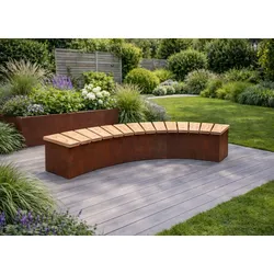 Badeko Sitzbank „Modell Karlsruhe“ 200 cm in Edelrostoptik