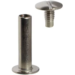 100 Buchschrauben, Edelstahl 15 mm, Edelstahl AISI304, silber