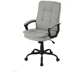 COSTWAY Ergonomischer Bürostuhl, Drehstuhl, Höhenverstellbar mit Armlehnen & Rollen, Gepolsterter Samtstuhl