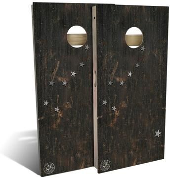 Skip's Garage Alaska Flag Vintage Outdoor Cornhole Board Set