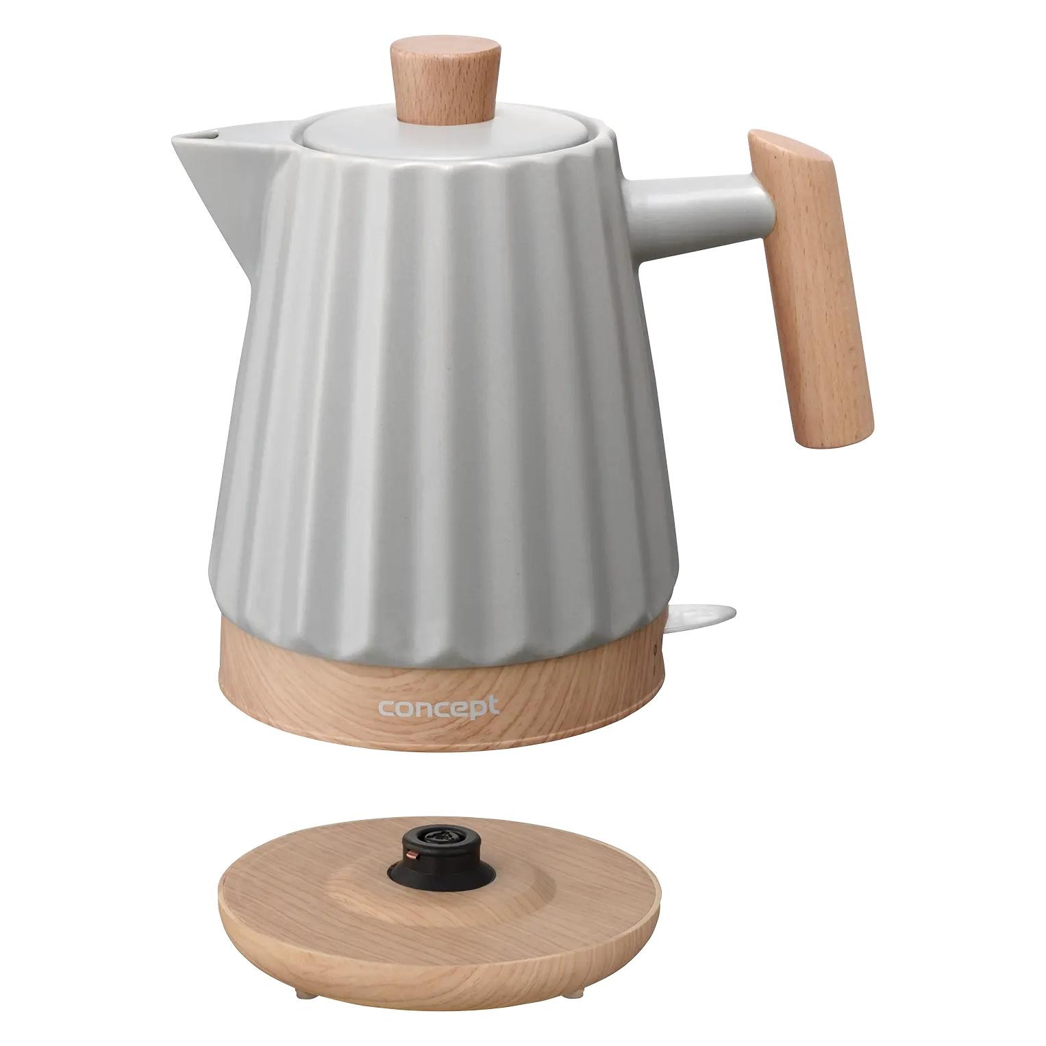 Concept Czajnik elektryczny ceramiczny RK0091 szary (1.50 l) (RK0091)