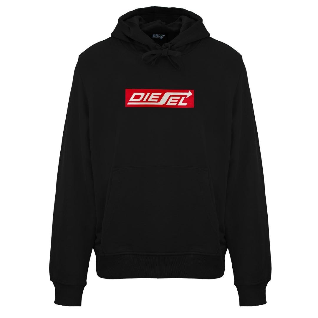 Diesel Arrow Logo Zwarte Kaviaar Hoodie