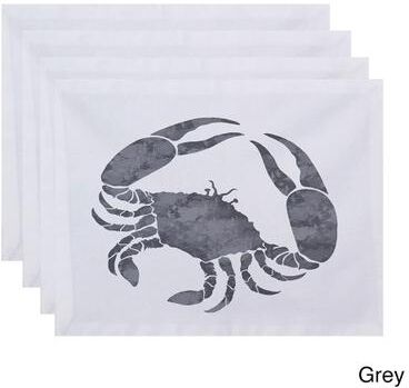 E by Design 18 x 14-inch Crab Animal Print Placemat (Set of 4)