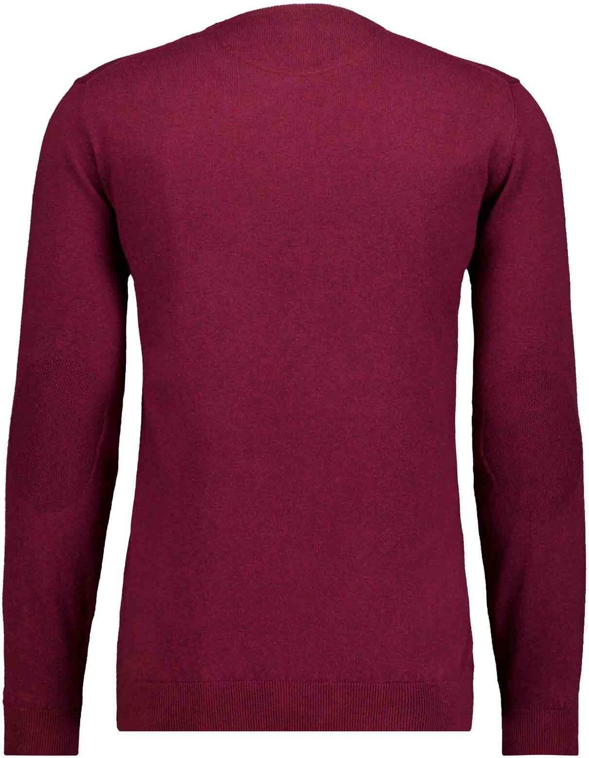 Rundhalspullover RAGMAN, Herren, Gr. 52, portwein, 696, Strick, 95% Baumwolle, 5% Kaschmir, Rundhals, Pullover Rundhalspullover