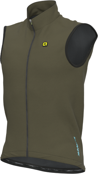 ALE' Gilet invernale ciclismo antipioggia  KLIMATIK GUSCIO RACING verde oliva