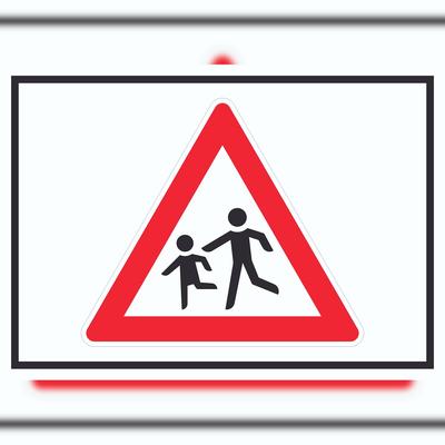 HB-Druck Achtung Kinder Schild Symbol A6 (105x148mm)
