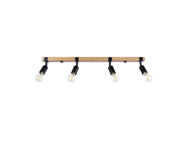Plafonnier ZUCA 4 noir 4xE27 15W acier/bois 14x15x89cm Sollux Lighting