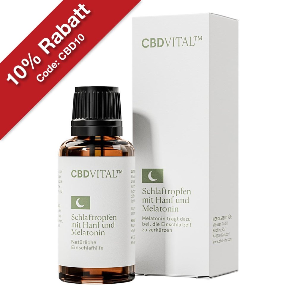 Vitrasan GmbH Schlaftropfen mit Hanf und Melatonin CBD VITAL 16659675