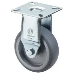 BS ROLLEN Bockrolle 100mm LG Stahlblech verzinkt Gummirad