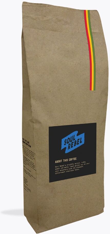 Marley Coffee Soul Rebel Medium Roast 1 kg   Ganze Bohne   Brazilië   Arabica Koffiebonen voor Cold Brew & Lungo