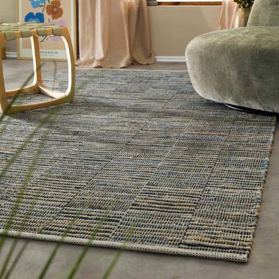 Teppich WECON HOME "Denim Blues", blau, B:80cm H:6mm L:150cm, Jute, Teppiche, Teppich, handgewebt, robust, pflegeleicht, skandi, Natur, Jute, Wohnzimmer