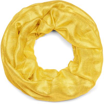 Loop STYLEBREAKER "Seidiger Einfarbiger Loop Glitzer", Damen, gold, Obermaterial: 100% Viskose CV., Modisch, Modetücher Loop