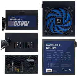 CoolBox Powerline III 650 (650 W), PC Netzteil, Schwarz