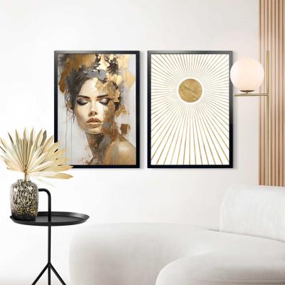 Bilderrahmen REINDERS "Poster 50x70 schwarz", gold (schwarz), Bilderrahmen, B/H/T: 53,5cm x 73,5cm x 2cm, MDF, Bilderrahmen, Wohnzimmer - Schwarz - MDF - Kein Thema - 53,5x73,5 cm, B:53,5cm H:73,5cm T:2cm