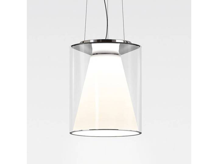 Serien Lighting Designer Hängeleuchte Drum M, dimmbar, klar / transparent, für Wohn- / Esszimmer, Glas, Modern