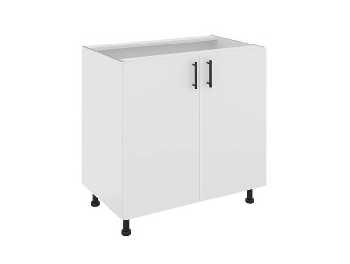 Meuble bas haaus Karo 2 portes Blanc 80 x 50 x 80 cm