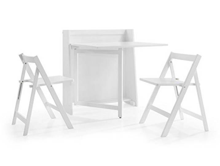 Julian Bowen Helsinki Kompaktes Esszimmer-Set, zusammenklappbar, Weiß