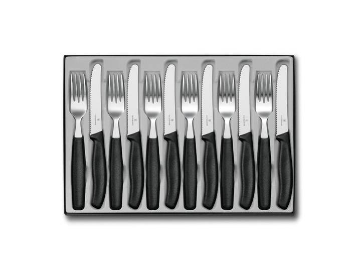 Besteck-Set VICTORINOX, schwarz, 12 Stk., Essbesteck-Sets, Besteck-Set
