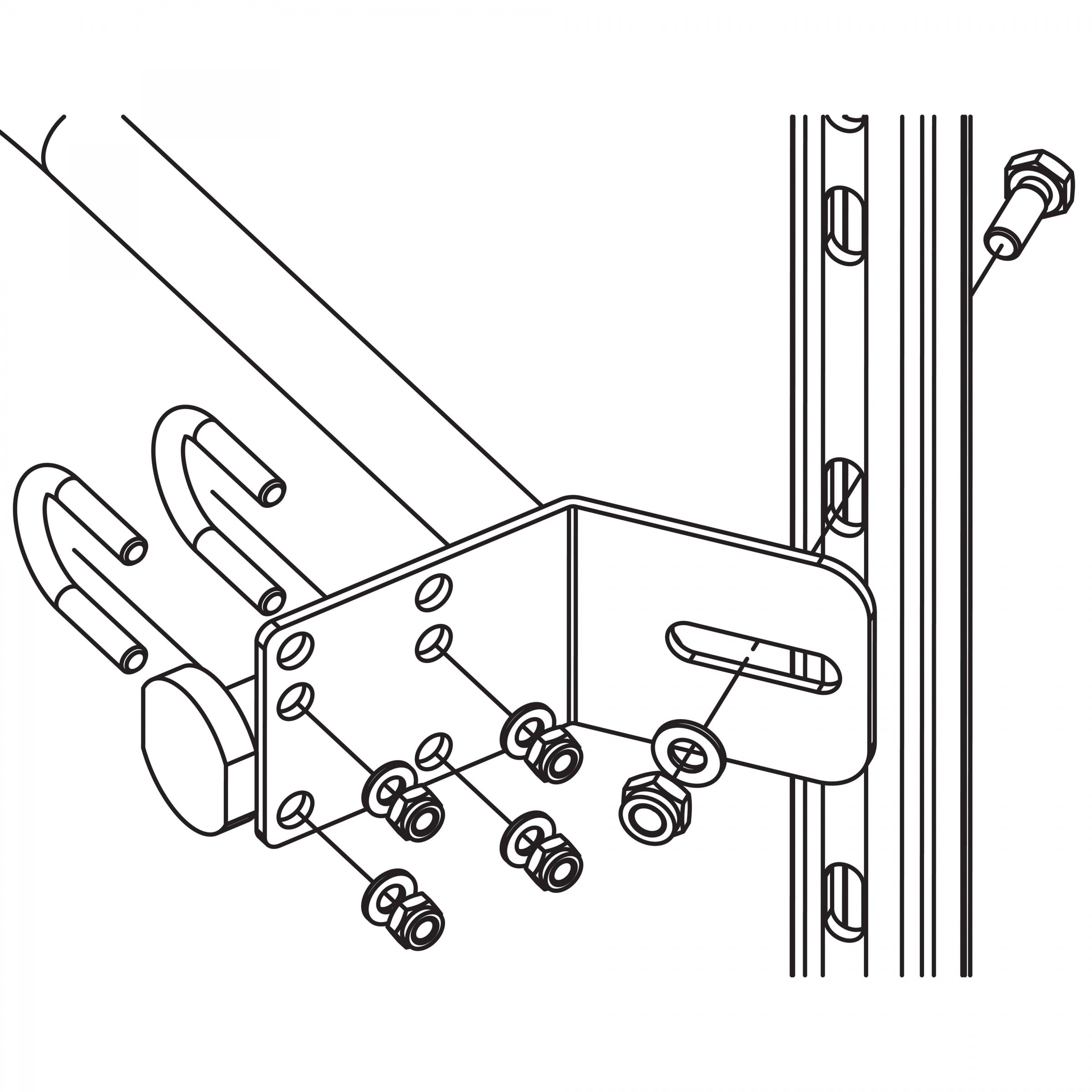 Hailo Professional Hailo H-50 Halterung am Steigbügel ohne Aufkantung aus Stahl