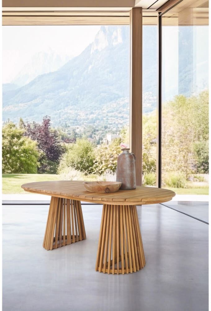 Moloo Table repas 200 cm marron Marron 200x75x100cm