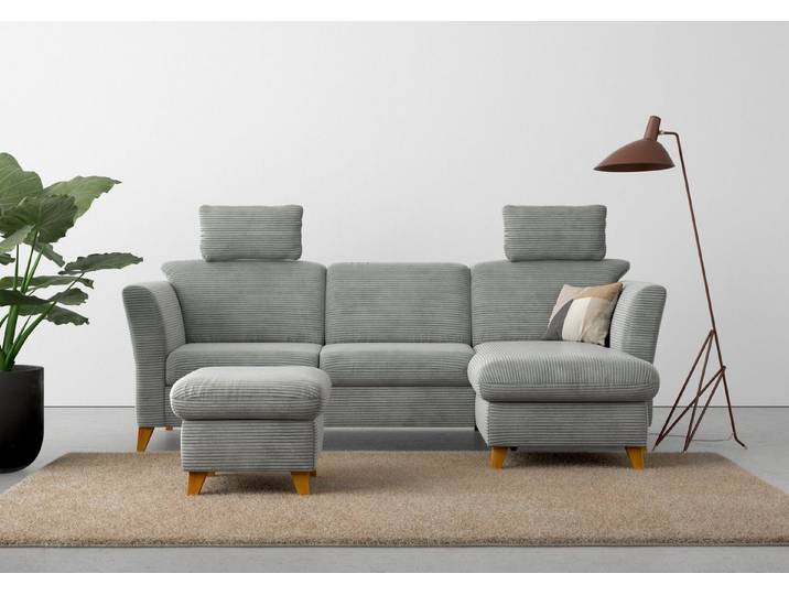 Home affaire Ecksofa Trelleborg L-Form, optional Schlaffunktion und Bettkasten, inkl. Federkern-Polsterung