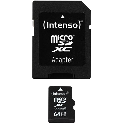 64 GB Intenso High Performance microSDXC Class 10 Retail inkl. Adapter auf SD