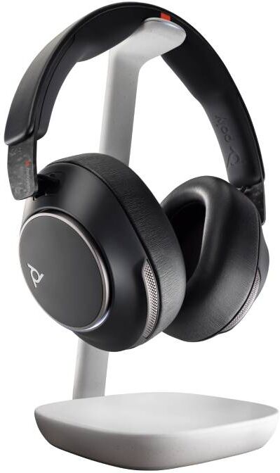 Poly Voyager Surround 85 UC Casque sans-fil Bluetooth compatible tous softphones, sans perche micro, avec ANC et station de charge.