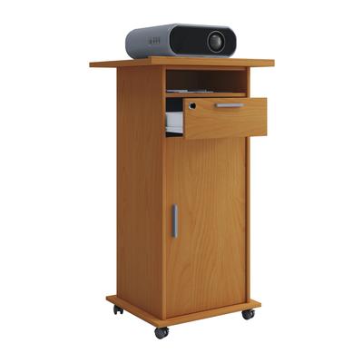 Wohnzimmertisch VCM "Tisch Möbel Wagen Beamer Projektor Neta Tür", braun (buche), B:60cm T:50cm, Rollwagen, TVRack