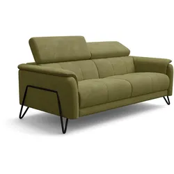 SOFA RODEN 3-Sitzer, olive, Veloursstoff