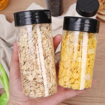 Uplift Essentials Transparent Plastic Spice Jars With Shaker Lids 300ml