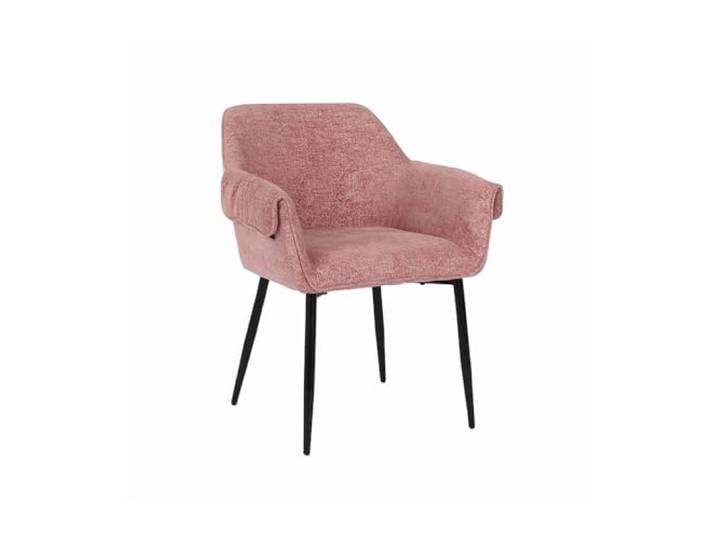Home Deluxe Esszimmerstuhl CHENO – Rosa, Chenille (2er Set) Bequemer Polsterstuhl im modernen Design für Esszimmer & Küche