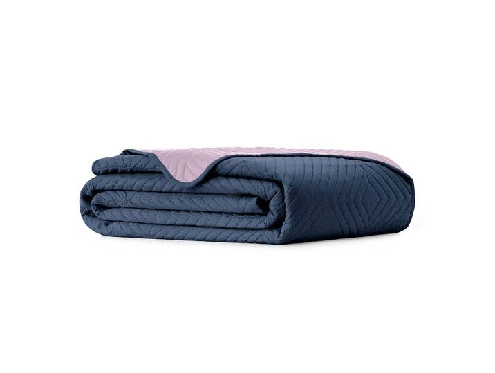 Couverture 220 x 240cm Bleu/Mauve/Gris/Anthracite/Violet Microfibre