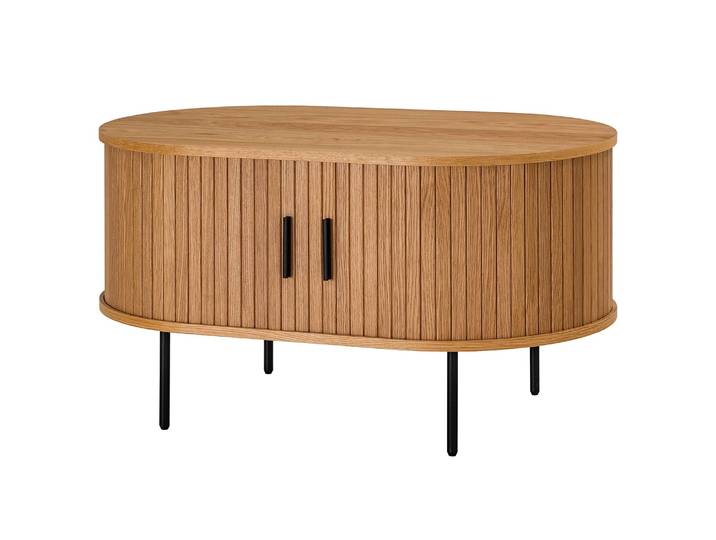 Buffet Table basse 100 x 55 x 60cm Beige/Marron/Chêne