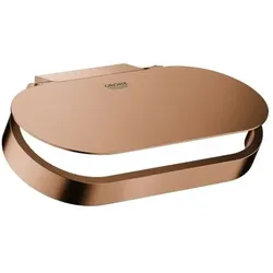 Grohe Selection WC-Papierhalter 41069DL0 warm sunset gebürstet, mit Deckel, Wandmontage, verdeckte Befestigung