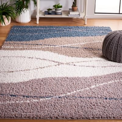 SAFAVIEH Calico Shag Chang Abstract 1.5-inch Thick Rug