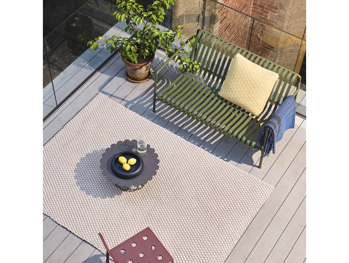 Handgewebter In-/Outdoor Designer Teppich „Lace“ Sand/Grau 160 x 230 cm BRINK & CAMPMAN