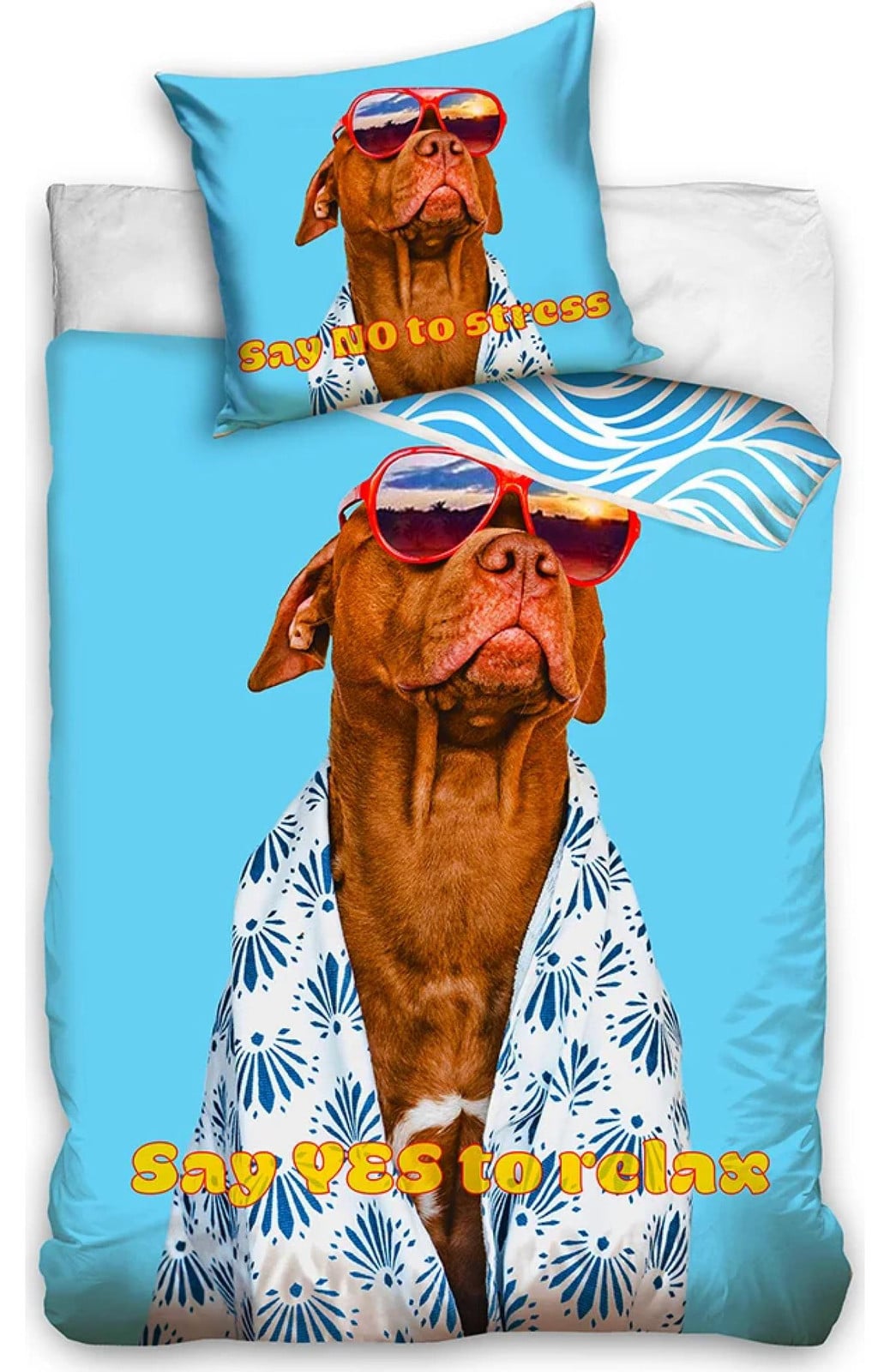 TipTrade Katoenen beddengoed met motief Hond Pitbull Aloha voor volwassenen