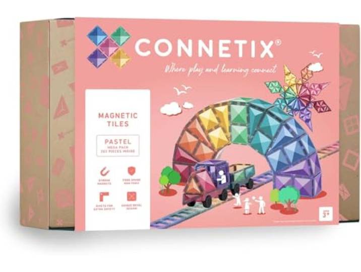 CONNETIX Magnetbausteine Pastell Megapackung, 202 Stück