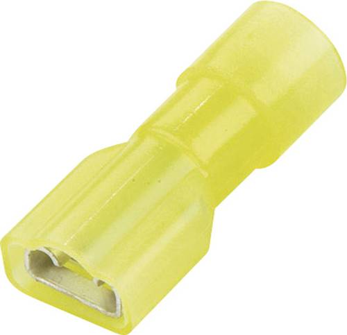 Vogt Verbindungstechnik 3967S Flachsteckhülse Steckbreite: 6.3mm Steckdicke: 0.8mm 180° Vollisoliert Gelb